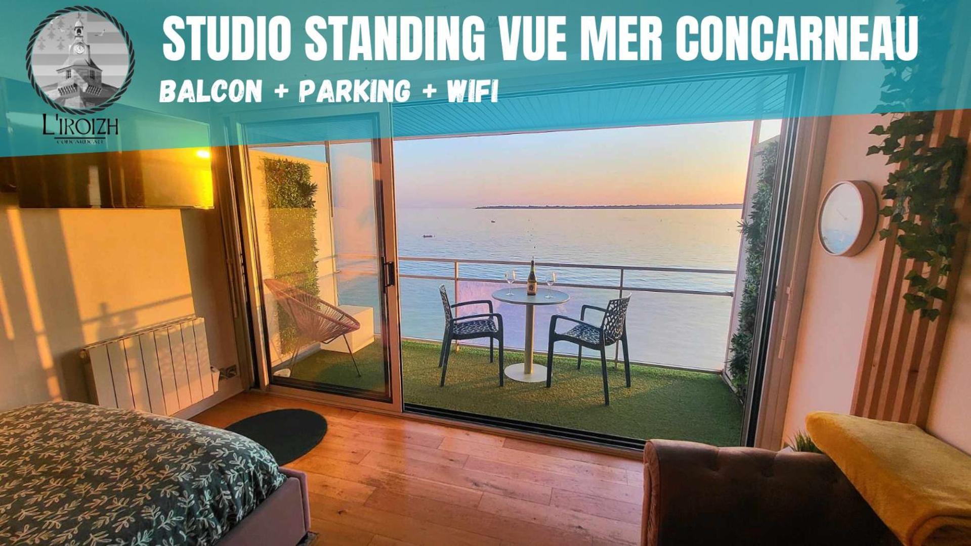 - L'Iroizh - Concarneau - Vue Mer Panoramique - Studio Standing Plage Des Sables Blancs - Parking - Panoramic Sea View - Near Thalassotherapy - Wifi - ภายนอก รูปภาพ
